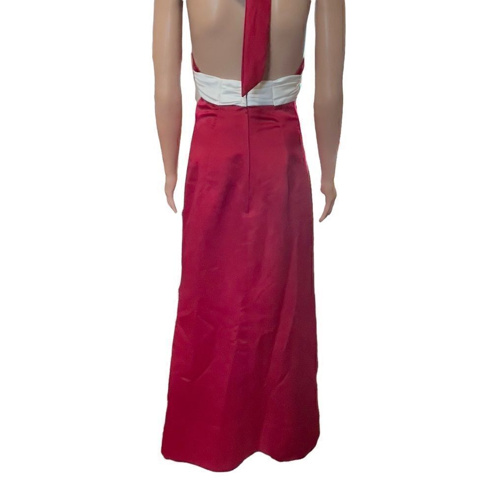 FOREVER YOURS Red Haltered Long Gown Size 6 - Picture 11 of 16
